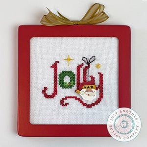 Jolly Square Santa Buttons with free chart by Just Another Button Company 