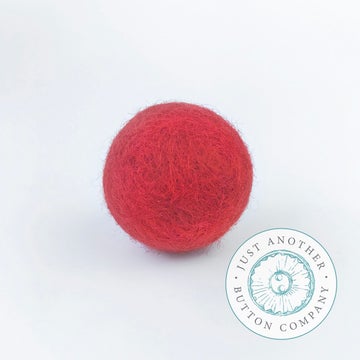 Poinsettia Felted-Wool Ball  - 3CM by Just Another Button Company  