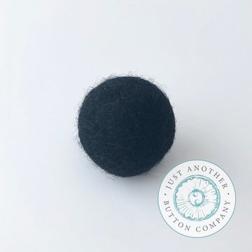 Black Felted-Wool Ball  - 3CM by Just Another Button Company  