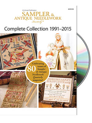 Sampler and Antique Needlework Quarterly 1991-2015 DVD only 1 in stock