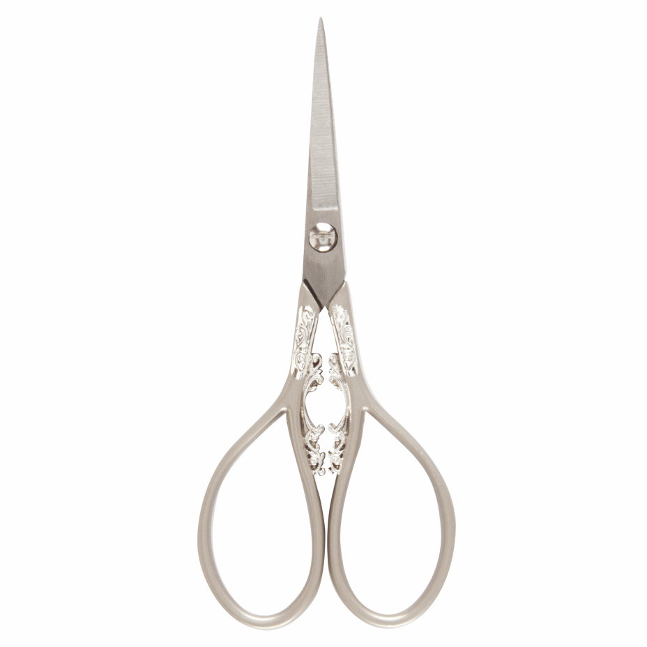 H344 Scissors: Embroidery: Matte Silver/Gold: 11cm/4.25in 