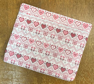 Project bag - Cross Stitch Hearts 