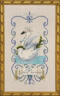 NC147 Seven Swans A Swimming - 12 Days of Christmas by Nora Corbett  