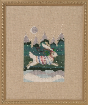 NC277 Winter Hare Holiday in the Forest by Nora Corbett -  