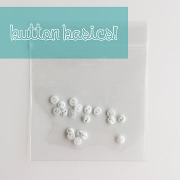 White Matte Finish Buttons - 5mm - Pack approx 20 by Just Another Button Company 