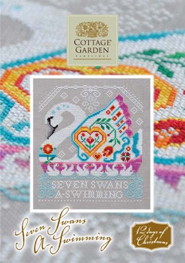 12 Days of Christmas Series - Seven Swans A-Swimming by Cottage Garden Samplings 