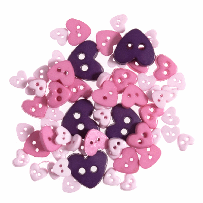 Mini Hearts Lilac - Buttons  2.5g B6166\11 
