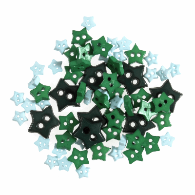 Mini Star Green - Buttons  2.5g B6167\21