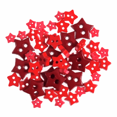 Mini Star Red - Buttons  2.5g B6167\8