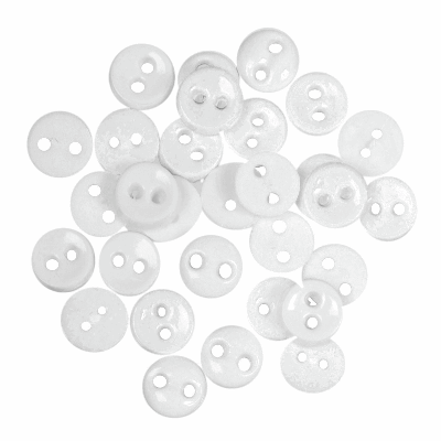 Mini Round White - Buttons  2.5g B6167\1
