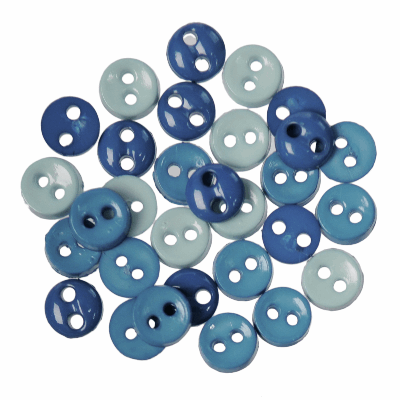 Mini Round Blue - Buttons  2.5g B6167\15