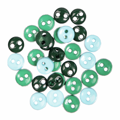 Mini Round Green - Buttons  2.5g B6167\21