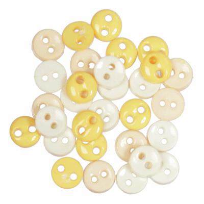 Mini Round Yellow - Buttons  2.5g B6167\3