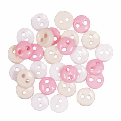 Mini Round Pink - Buttons  2.5g B6167\6