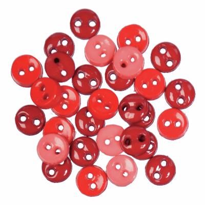 Mini Round Red - Buttons  2.5g B6167\8