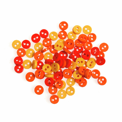 Mixed  Round Yellow Mini 6mm - Buttons 5g B6301/44