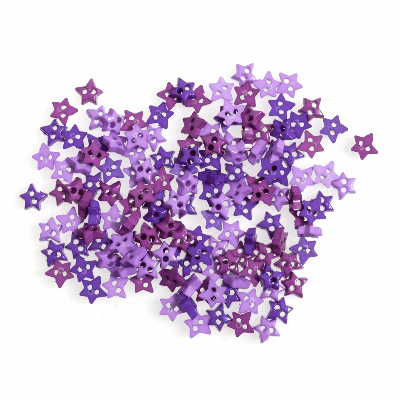 Mixed Star Purple Mini  6mm - Buttons 5g B6303\14