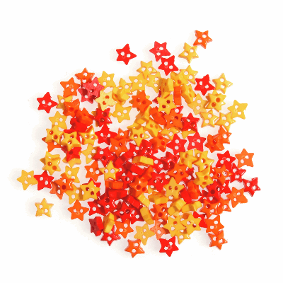 Mixed Star Yellow Mini  6mm - Buttons 5g B6303\44