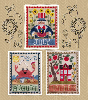 July, August,September - Monthly Trios by Waxing Moon Designs 