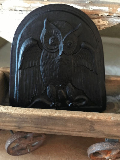 Old Mr. Owl -  Black Waxer by  Stacy Nash Primitives - 