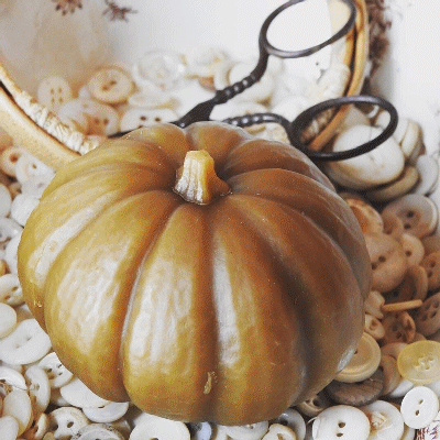 Pumpkin Large Waxer by Stacy Nash Primitives 