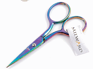 Scissors: Embroidery: Straight: Rainbow: 9cm or 3.5in  by Milward 
