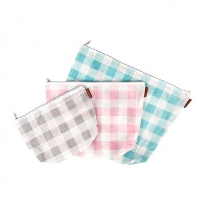 Set of 3 Gingham Mesh Project Bag by It's Sew Emma  