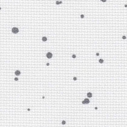 Splash - White With Grey Splash : 14 count Aida : Zweigart : Per Metre  100cm x 110cm    