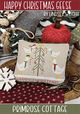 Happy Christmas Geese by Primrose Cottage Stitches  -  RRP £9.00
