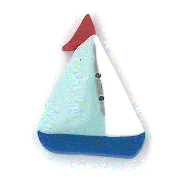 4700.S Sailboat Small  by Just Another Button Company 
