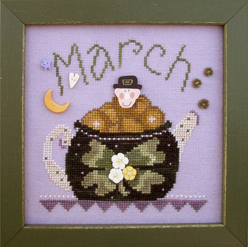 Tea Pot - March  - Buttons and Chart  by Just Another Button 