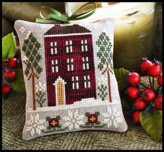  Red House in Winter by Little House Needlework