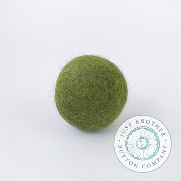 Olive Felted-Wool Ball - 1CM by  Just Another Button 