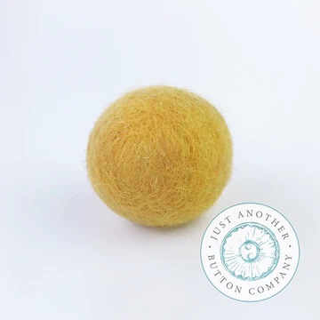 Sunshine Felted-Wool Ball - 3CM by  Just Another Button 