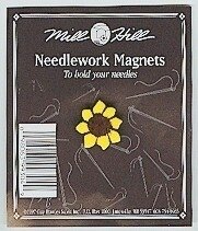 MHMAG4 Sunflower by  Mill Hill Button Magnetic needle holder by Mill Hill  