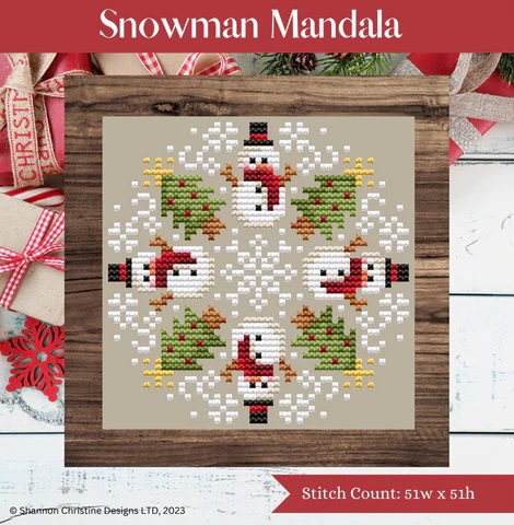 Snowman Mandala by Shannon Christine Designs 