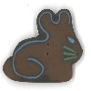 4550 Chocolate Bunny by Just Another Button Company 