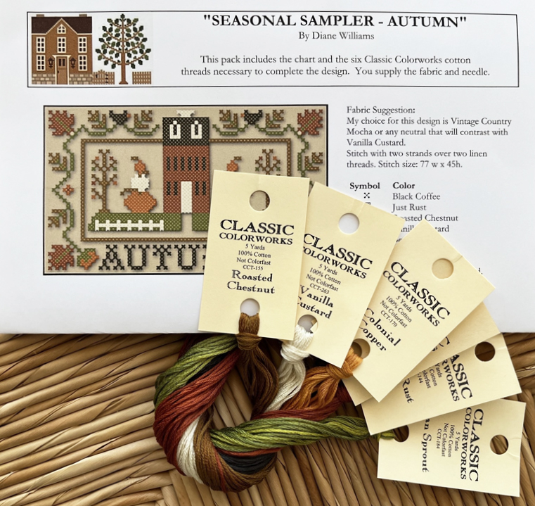 Autumn - Seasonal Sampler by Little House Needlework  