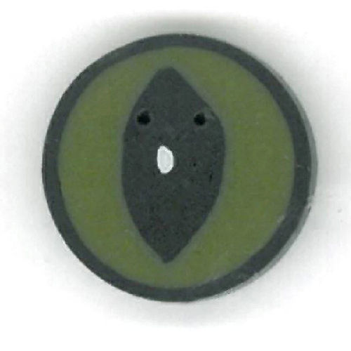 Just Another Button - 1218S small green cat eye 