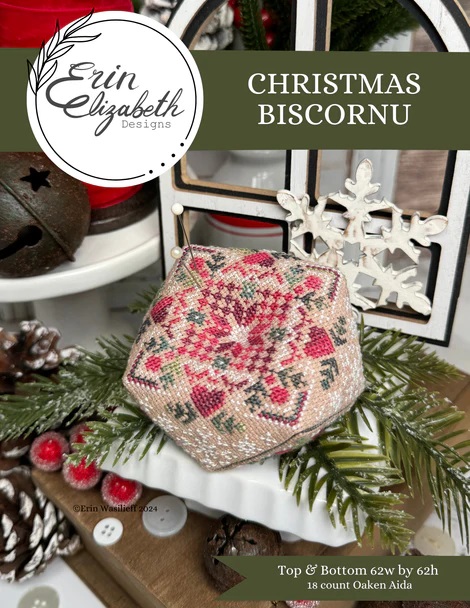 Christmas Biscornu by Erin Elizabeth 