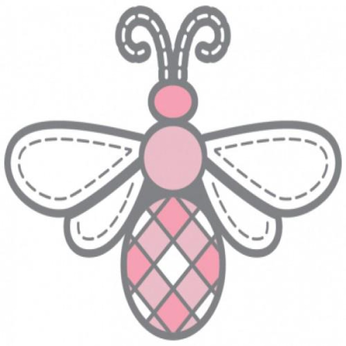 Needle Minder - Cottage Bee in Bonnet  Pink Enamel by It's Sew Emma