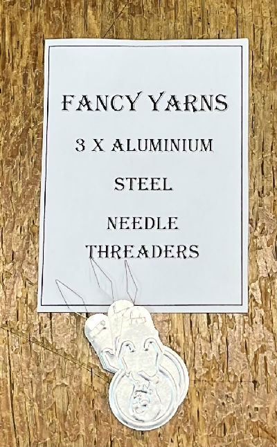 Needle Threaders : 3 aluminium and wire needle threaders by Fancy Yarn 