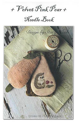Stacey Nash Primitives -  Velvet Pink Pear Needle Book