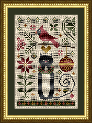 Happiness Is Heartmade - Cat And Cardinal Christmas