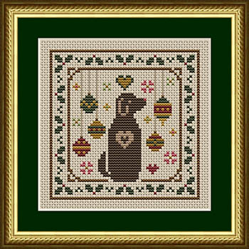 Dog With Holly And Ornaments by Happiness Is Heartmade -  RRP £8.00