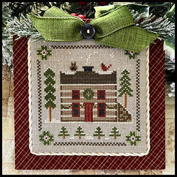Little House Needlework -  8 - Cabin Christmas - Log Cabin 