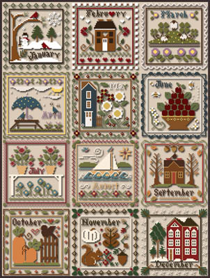Months Of The Year by Little House Needlework 