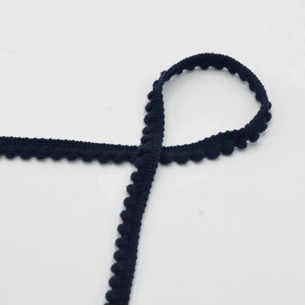 QT - Pom Pom Ribbon - Marine 508 - 4 mm  Per Meters