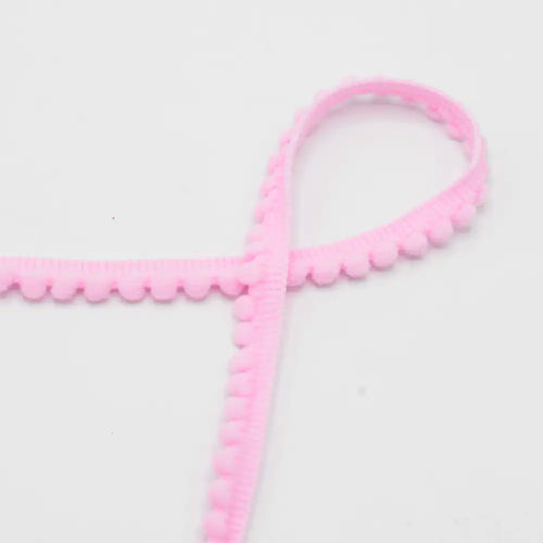QT - Pom Pom Ribbon - Baby Rose 511 - 6mm  Per Meters 