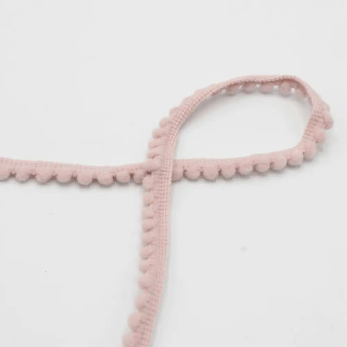 QT - Pom Pom Ribbon - Poudre 531 - 6mm  Per Meters 